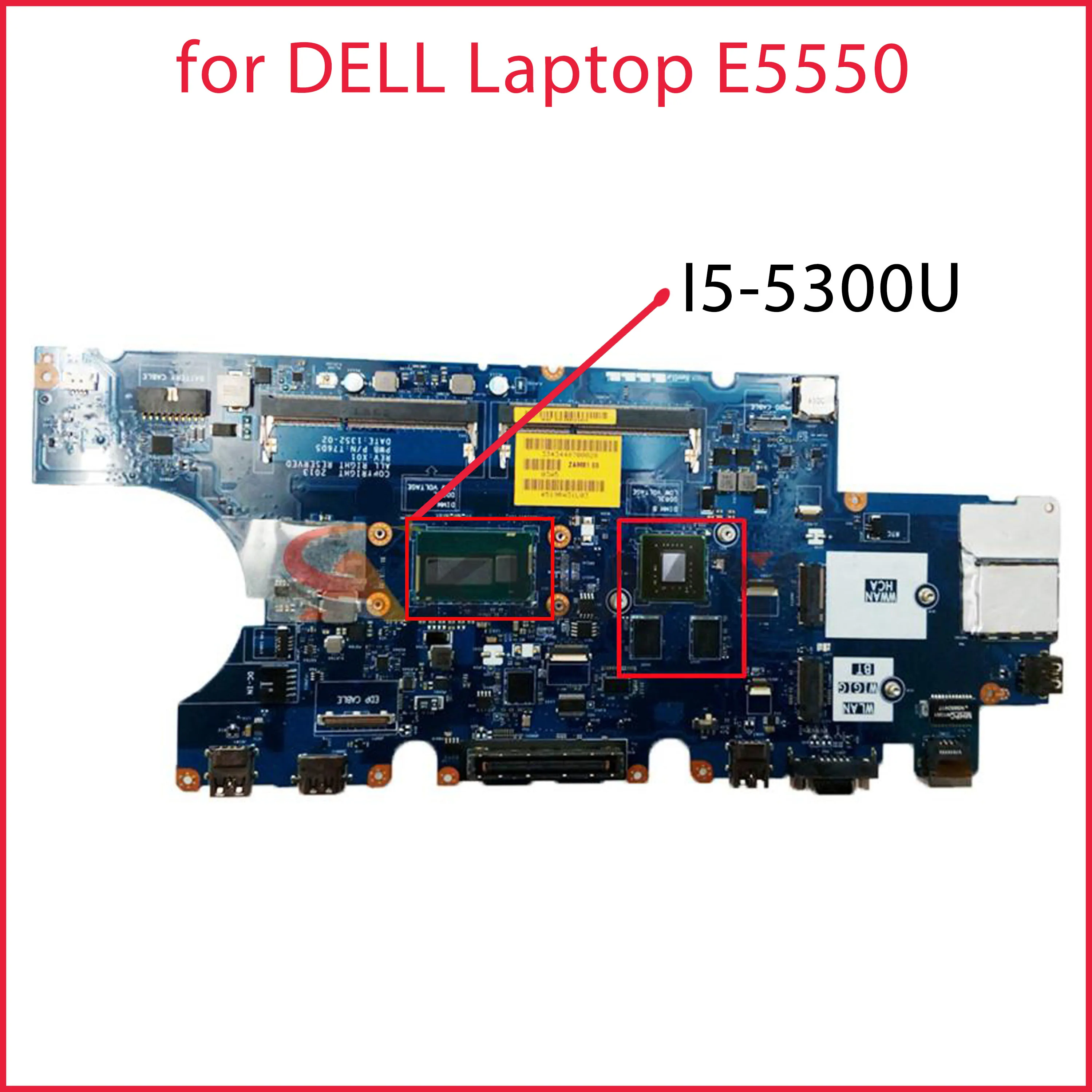

LA-A913P for DELL Laptop E5550 CPU:SR23X I5-5300 independent motherboard 100% tested before shipment