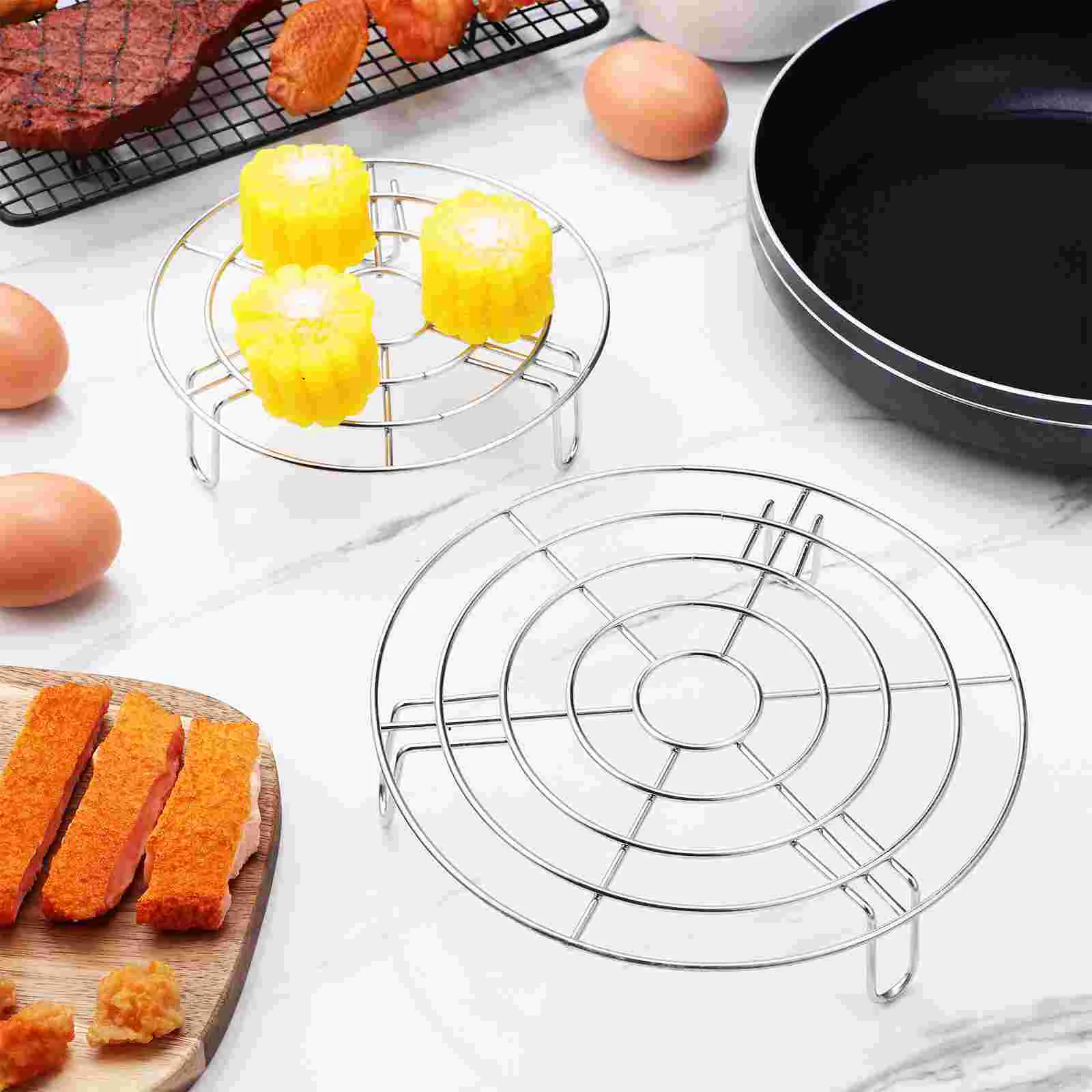 2 шт. подставка для овощей на пару металлическая стойка пароварки нержавеющая