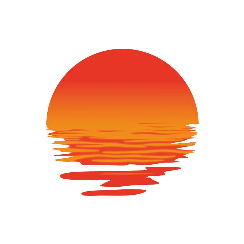 

3 шт., наклейки на автомобиль с закатом, индивидуальные забавные наклейки на боковое окно, украшение на стекло, наклейка на топливный бак