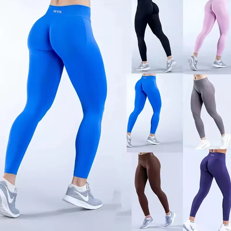 Спортивные леггинсы DFYNE бесшовные женские длинные брюки для йоги