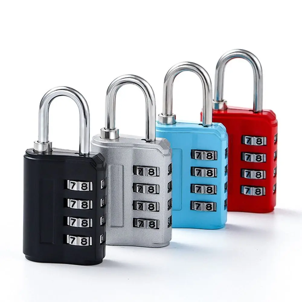 

4 Digit Password Lock Dormitory Cabinet Coded Lock Travel Anti-Theft Security Luggage Padlock Suitcase Portable Combination Lock
