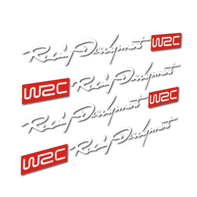 

4 X Автомобильный Стайлинг модные WRC мировые гонки разработка творческие автомобильные дверные ручки Переводные картинки двойной цвет дизайнерские наклейки