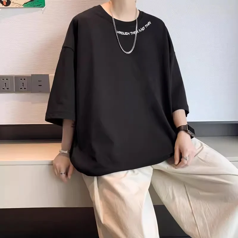 Футболка с короткими рукавами American High Street 300G из плотного чистого хлопка мужская