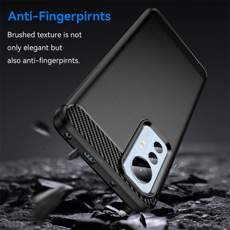 For Cover Mi 12 Lite Case For Xiaomi Mi 12 Lite Pro 12X Capas Shockproof Back Soft TPU Carbon Fiber Cover For Mi 12 Lite Fundas