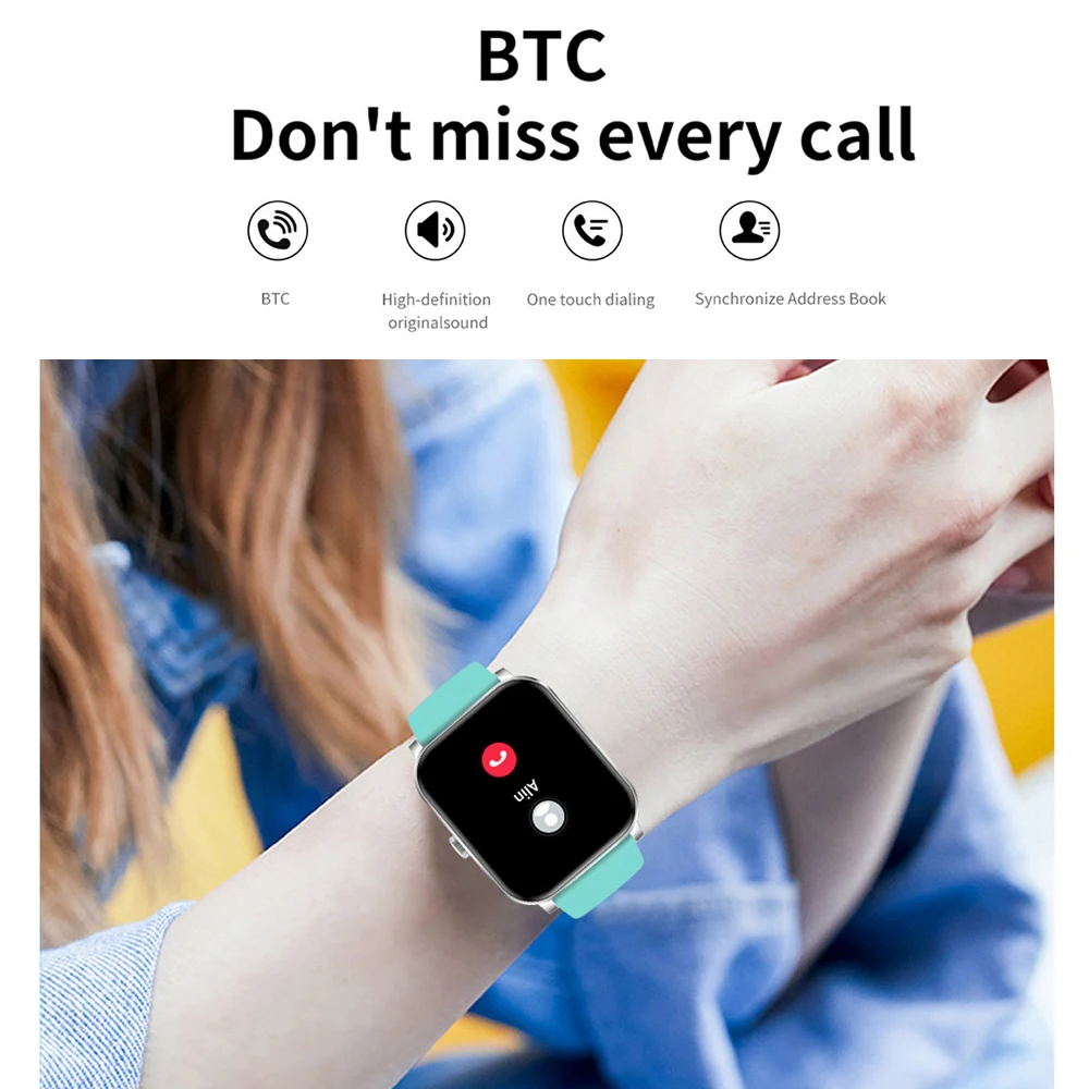 Умные часы с синим зубом для мужчин и женщин