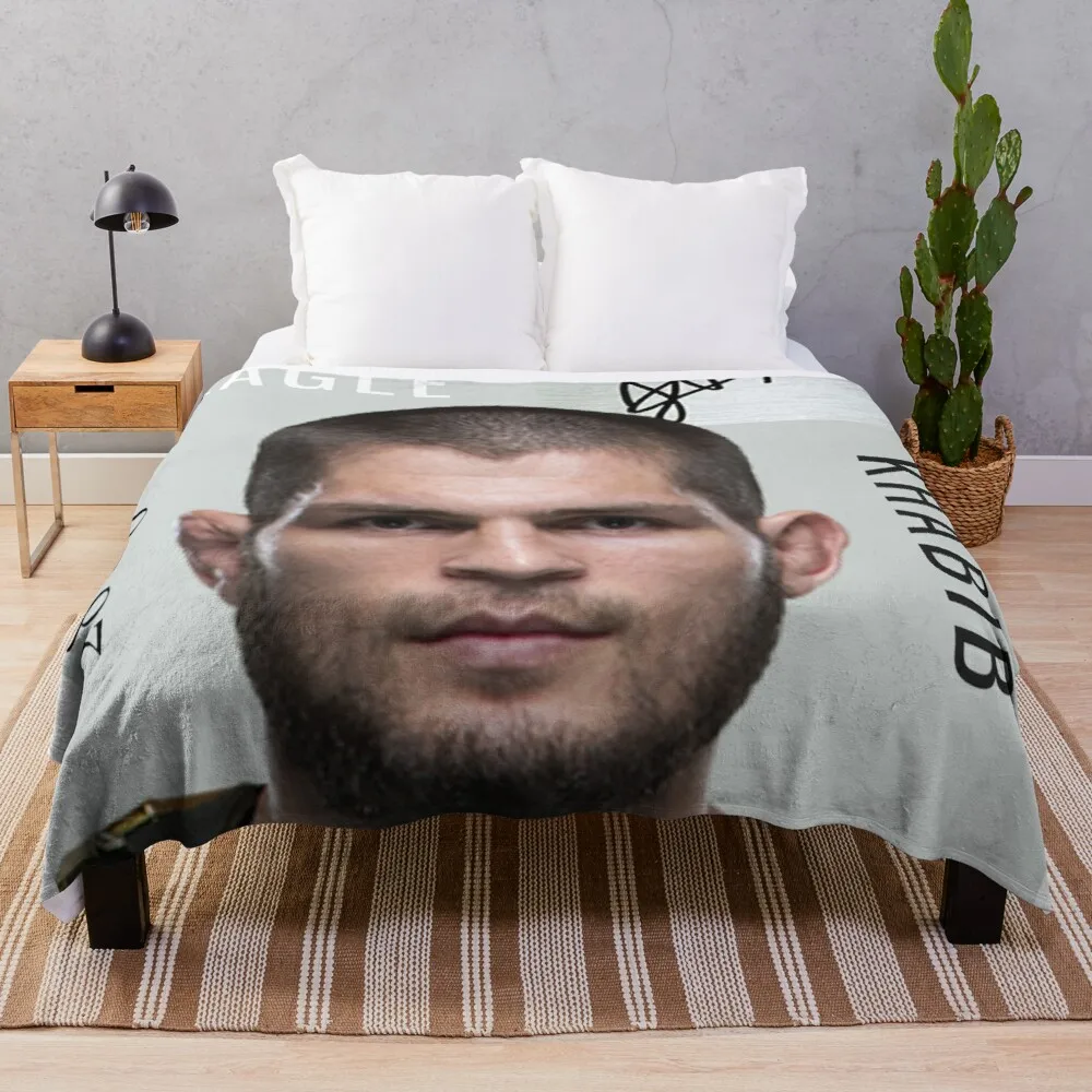 

Khabib Nurmagomedov "The Eagle" MMA Champion Throw Blanket Double Plush Blanket Floral Throw Blanket Crochet Blankets