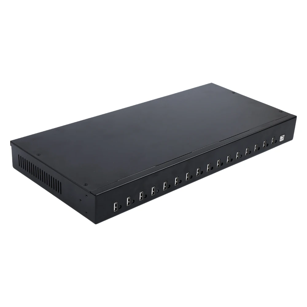 Фото USB-хаб Good Sipolar A-165 на 16 портов, монтируемый в 19-дюймовую стойку 1U, зарядная станция 200 Вт для мобильных телефонов и смартфонов №2