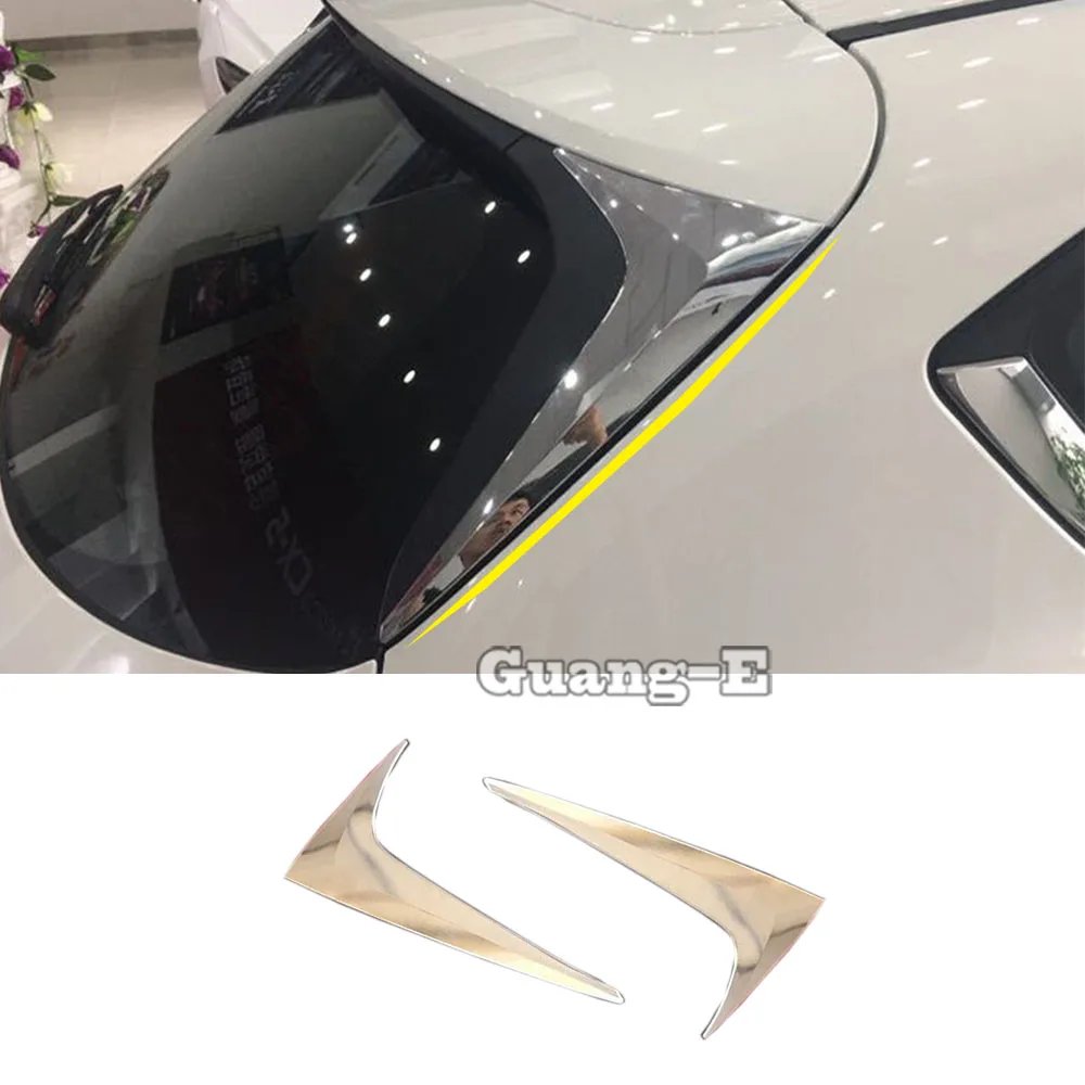

Для Mazda CX-5 CX5 2nd Gen 2017 2018 2019 2020 2021 автомобильный хромированный задний спойлер из АБС-пластика боковой треугольный молдинг оконная рамка отделка