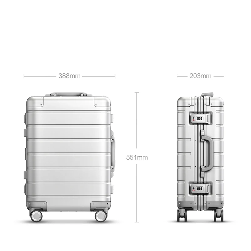 100% Aluminum-magnesium XM 90 Rolling Luggage 20 Inch Boarding Smart Luxury Brand High Quality High GradeTravel Suitcase Luggage