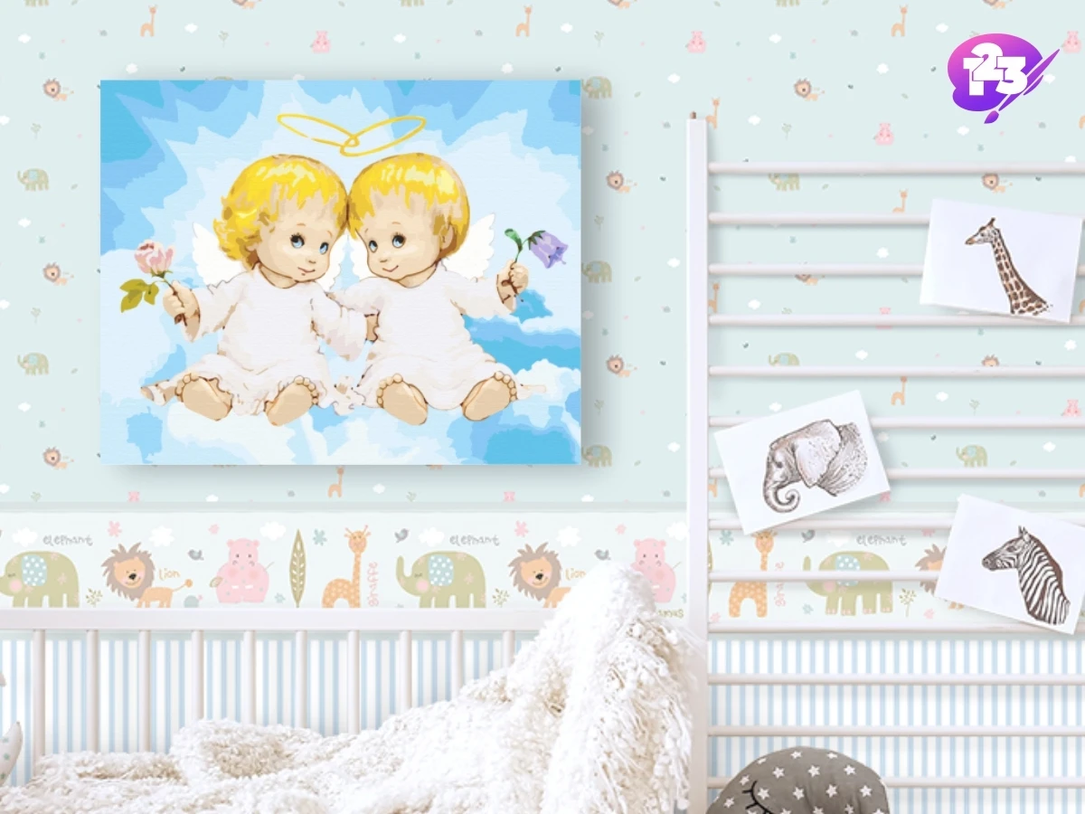 Картина по номерам на холсте с подрамником 40х50 см. Мир вселенная человек люди.