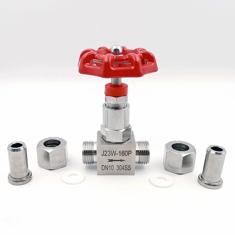 Игольчатый клапан высокого давления для сварки нержавеющей стали J23W-160P DN6 DN8 DN10 DN15