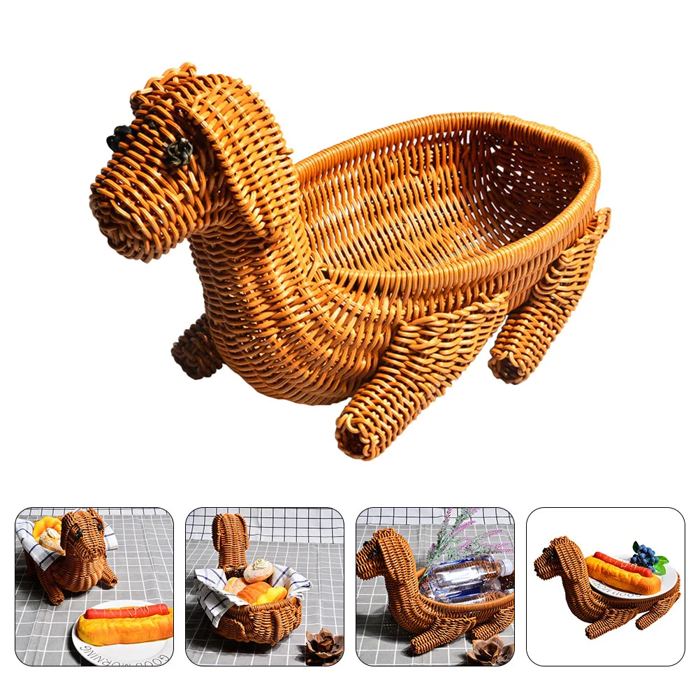 

Basket Baskets Serving Fruit Woven Bread Wicker Storage Snack Vegetablegifts Rattan Bowl Tray Emptyratten Holder Willow Fruits