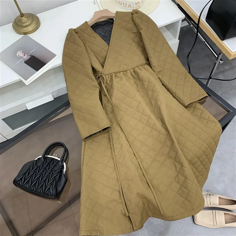 0 66 Платье Длинное платье Женское однотонное с ромбовидным узором Элегантное