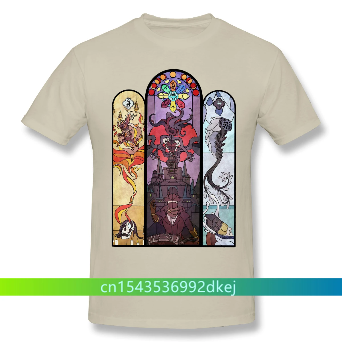 Мужская черная футболка Bloodborne Dark Souls Horrible Games Yharnam витражи из чистого хлопка