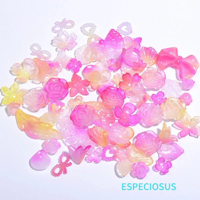 Разноцветные акриловые желеобразные подвески с бантом разноцветные Аксессуары