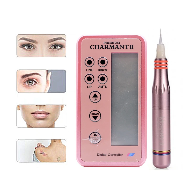 

1pcs New Design Digital Charmant 2 Permanent Makeup Machine Kits for Eyebrow Lips Rotary Swiss Microblading MTS Pen Set