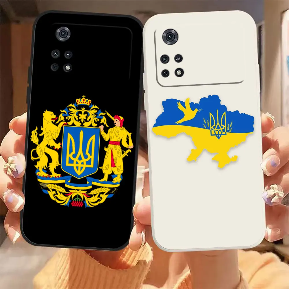 

Emblem of the flag of Ukraine Case For Xiaomi PCOO F3 F4 F5 M3 M4 M5 X3 X4 X5 MIX 3 Black Shark 4 5 GT Pro 5G Case Funda Shell