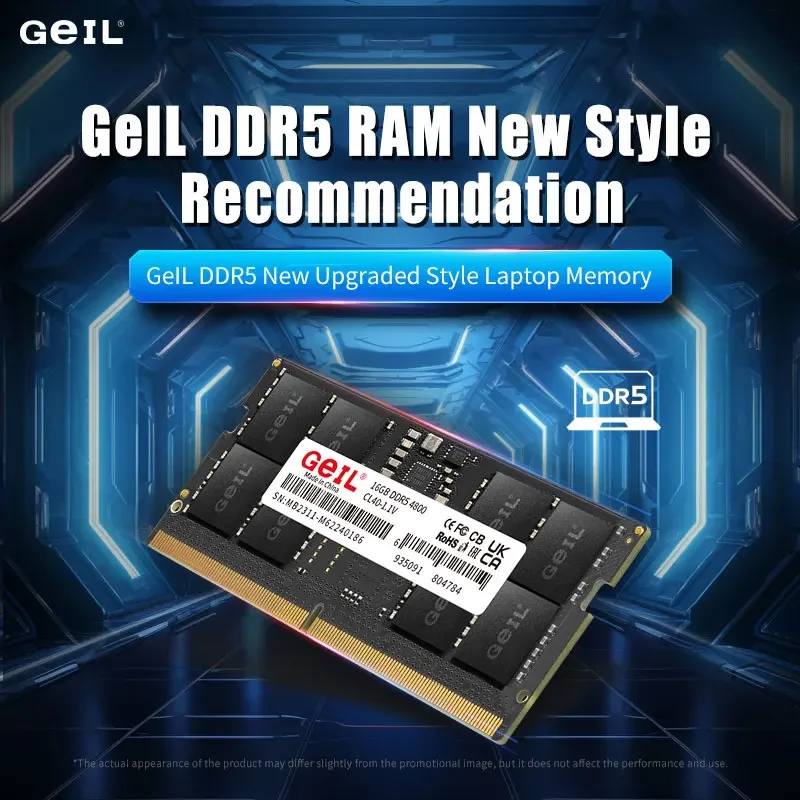 Оперативная память для ноутбука GeIL DDR5 4800 МГц 5200 5600 CL40/CL42/CL46 оперативная 1 в 8 Гб 16 24