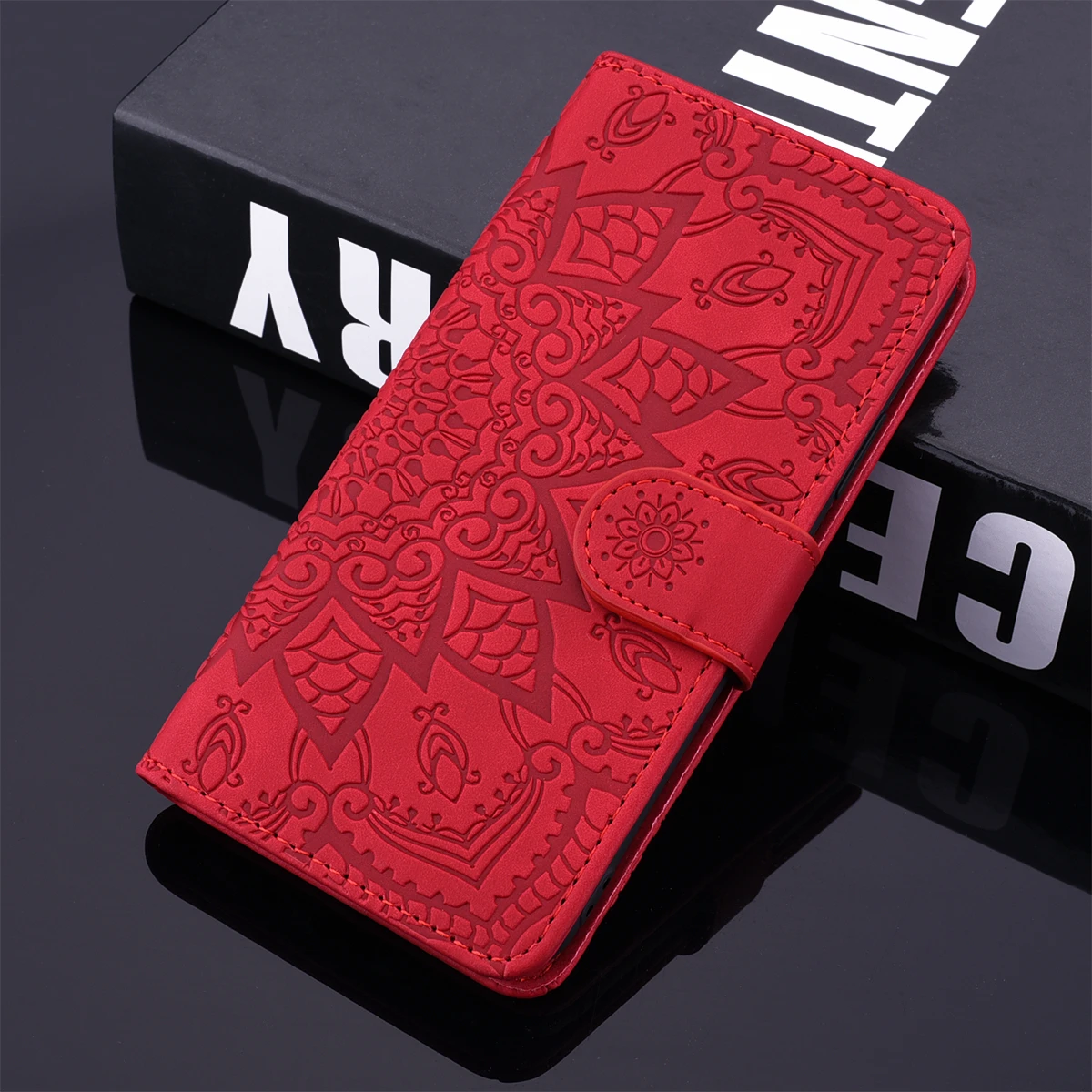 

Datura Case For iPhone 13 12 11 7 8 6 6s Plus SE 2020 Pro X XS Max XR Flip Leather 3D Embossed Book Case For iPhone 12 Mini 5 5S