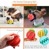 Natural Rubber Pet Dog Toys Dog Chew Toys Tooth Cleaning Treat Ball Extra-tough Interactive Elasticity Ball for Pet Accessories 3