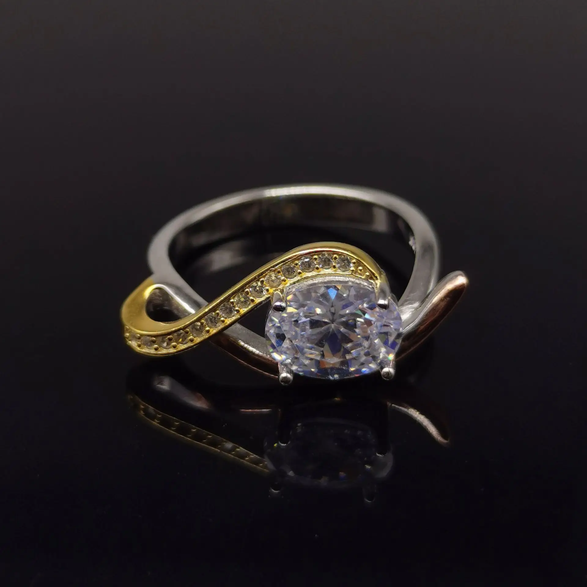 

Новинка 2023, модное кольцо с инкрустированным цирконием в виде яйца из стерлингового серебра S925, простое разделительное кольцо в европейском и американском стиле, наконечник