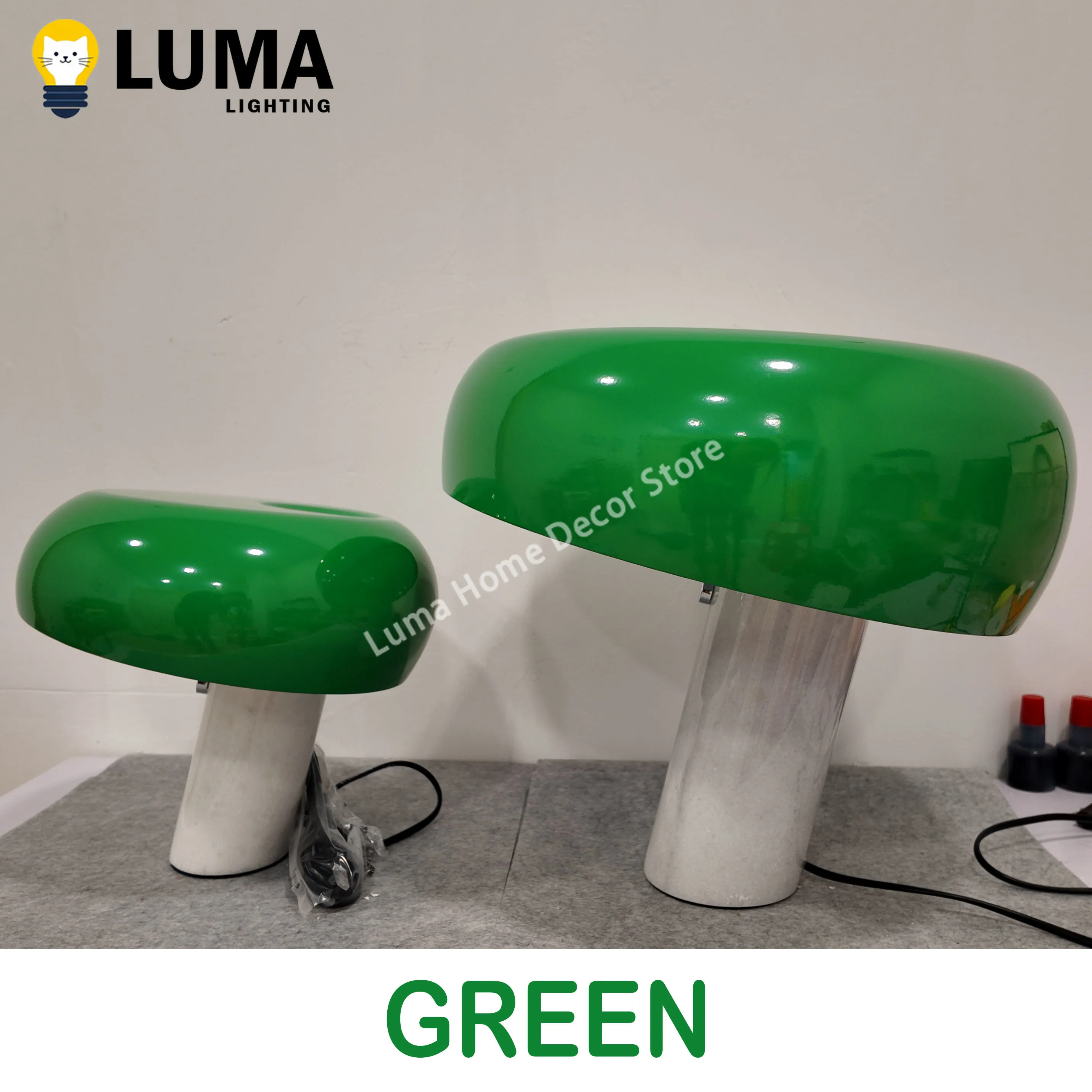 

Настольная лампа Luma из мрамора и стекла