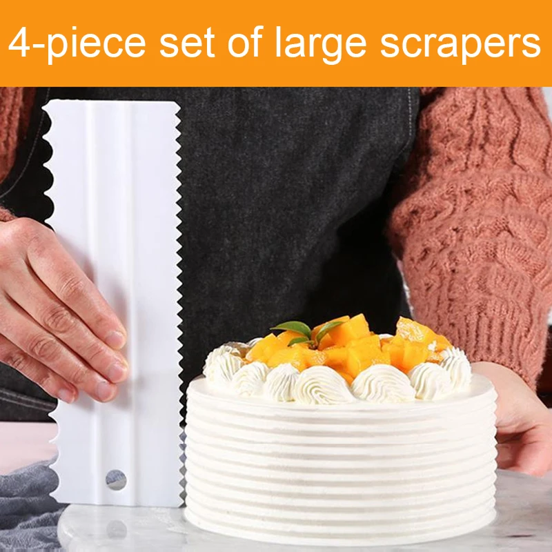 

Kitchen accessories four piece set cake scraper baking tools cake supplies mold kitchen convenience appliances multi color