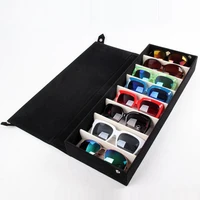 2022 new 8 grids storage display grid case box for eyeglass sunglass glasses jewelry showing case with rack cove 48 5x18x6cm