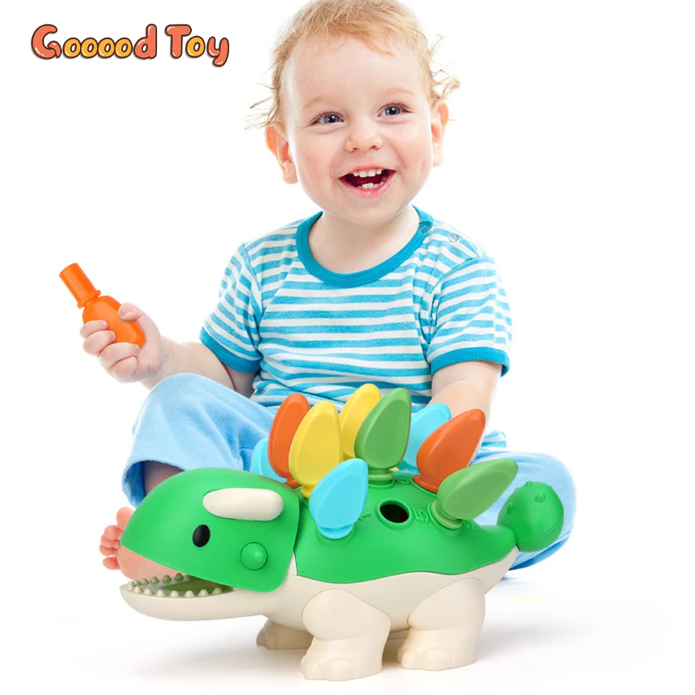 

Детские игрушки для 0-3 лет, сборные игрушки динозавров, тренировочные головоломки для тренировки концентрации рук и глаз, сборные игрушки