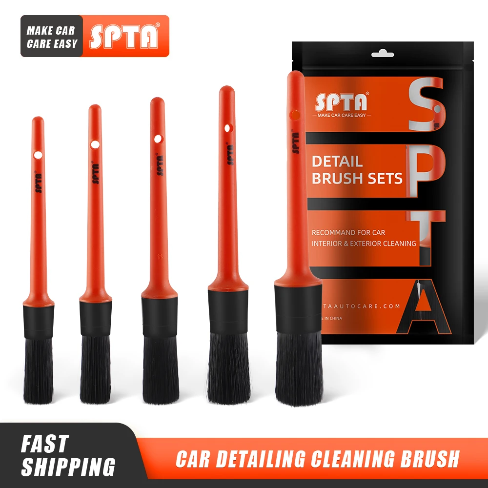 

SPTA Car Exterior Interior Detail Brush Car Detailing Brush Set for Car Cleaning Auto Detail Tools Dashboard Cleaning Brush Tool