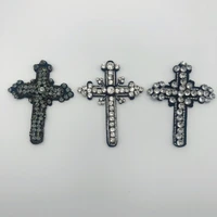 20pcslot luxury 3d handmade cross patch clothing decoration nail bead glass drill diamond sewing supplies accessories
