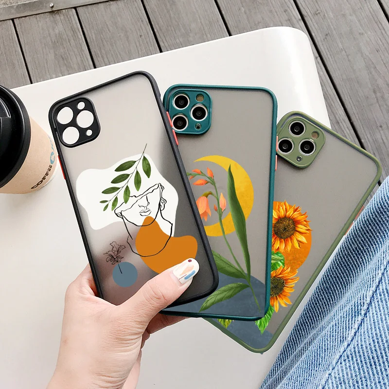 

Beautiful Flower sunflower Phone Case for iphone X XS XR 14 13 12 11 Pro MAX Decorative Flower for iphone 8 7 Plus SE 2020 Cover