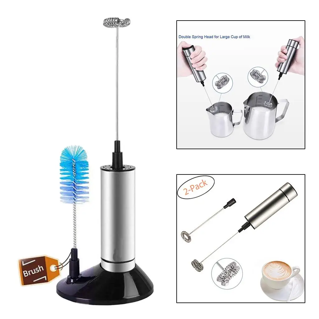 

Handheld Milk Frother Mixer Bubbler Practical Set for Coffee Frappe