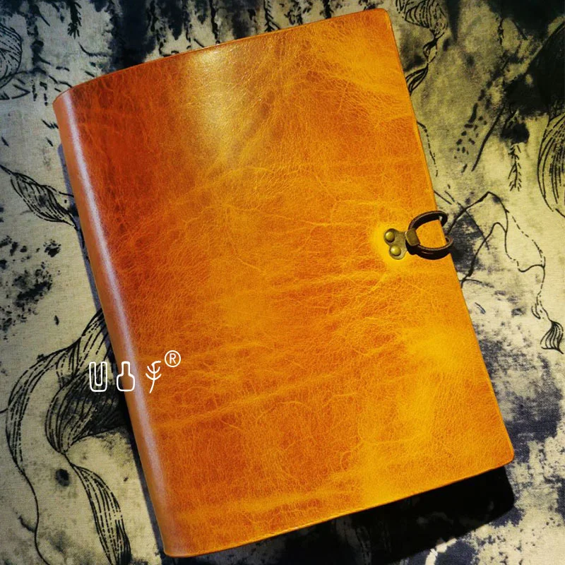 Loose Leaf Leather Notebook A6/a5/a4 Thickened Cow Leather Retro Manual Diary Simple Office Notebook