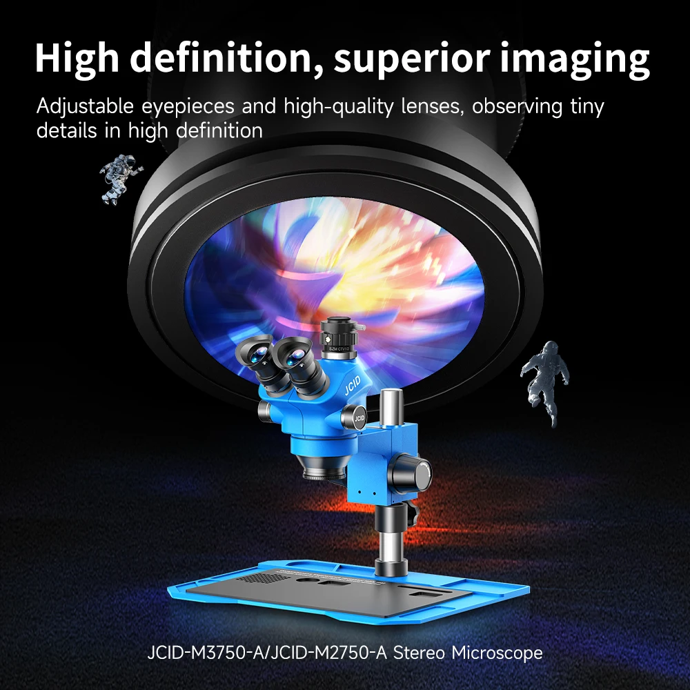 Тринокулярный стереомикроскоп JCID-M3750A 7-50 раз непрерывный зум для материнской
