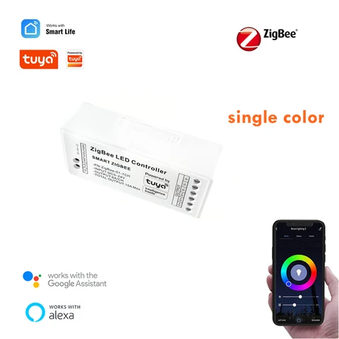 Tuya Zigbee модуль диммера Светодиодная лента Смарт диммеры RGB RGBW RGBCW мини контроллер Диммируемый переключатель работает с Alexa Google