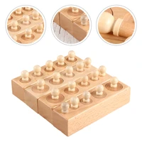 1 set wooden knobbed cylinder blocks home family creative wooden crafts plaything