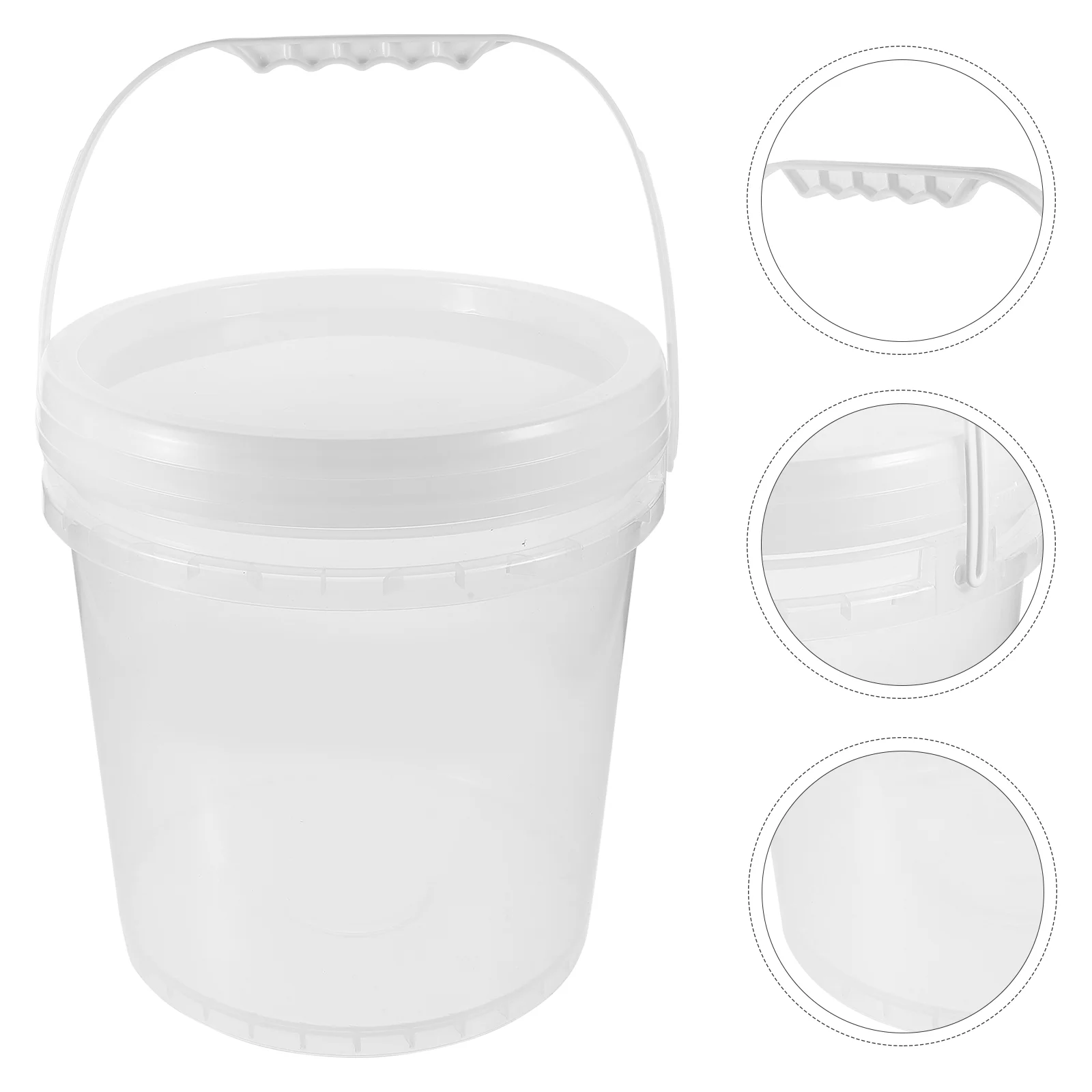 

Paint Bucket Empty Plastic Container Cover Storage Round Washing Powder Hand-held Sealants