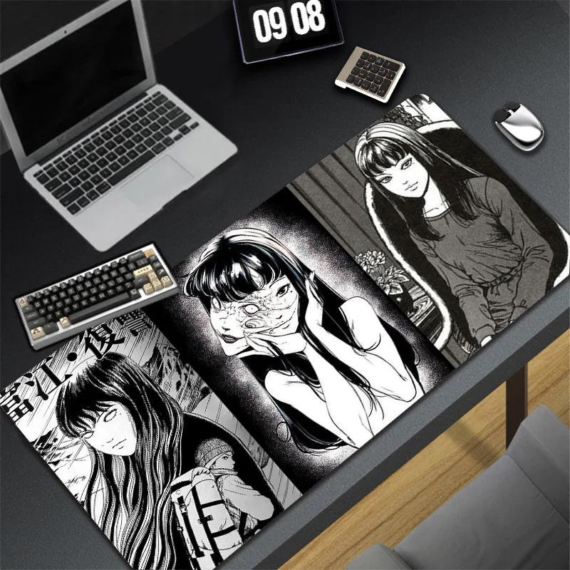 Tomie Kawakami Manga Anime Mouse Pad Mousepad Gamer Cabinet Cheap Gaming Keyboard Office Chair and Desk Valorant Desk Mat Ins
