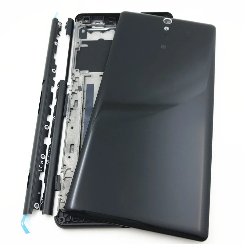 

For Sony Xperia C5 Ultra E5553 E5506 Full Housing phone shell Middle Front Frame Bezel Housing+ Side Rail Stripe Repair parts