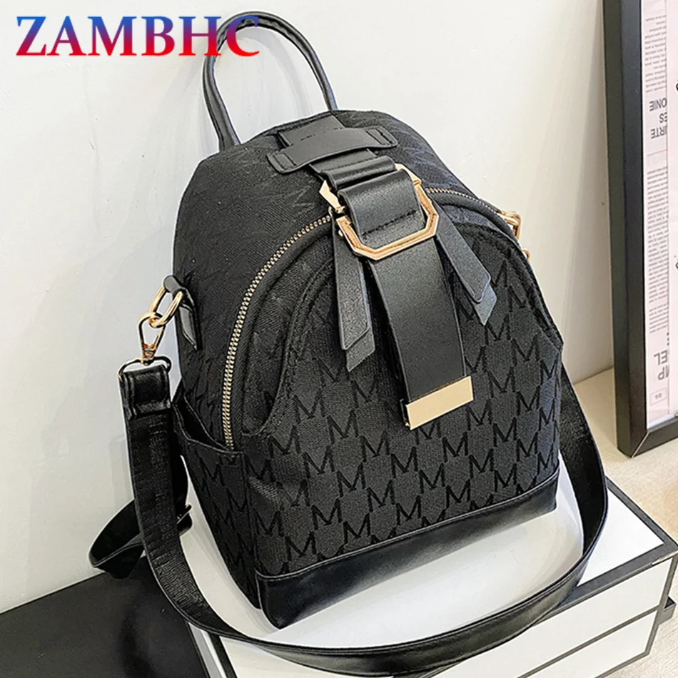 

3 In 1 Women Samll Backpack Fashion Knitting Letter Backpacks for Teenager Girl Designer Luxury Lady Back Bag Pu Leather Mochila