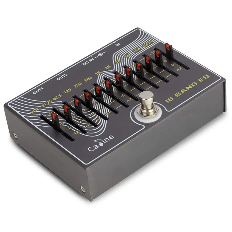 

CALINE CP-81 10 Band EQ Guitar Effect Pedal True Bypass Design With Volume/Gain