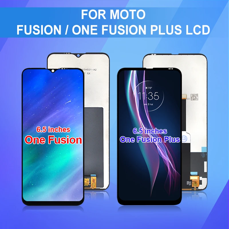 

ЖК-дисплей 6,5 дюйма для Motorola Moto One Fusion, сенсорный экран с дигитайзером в сборе для Moto One Fusion Plus, дисплей с рамкой