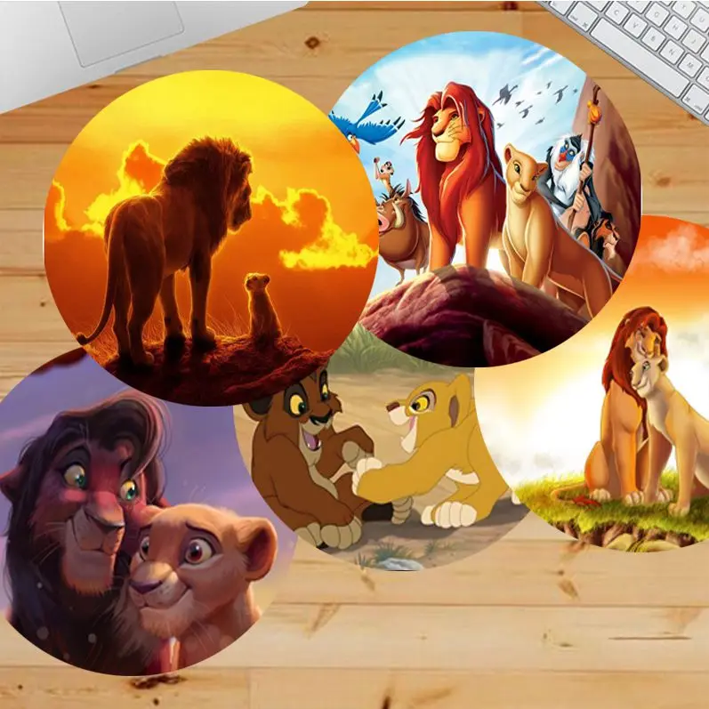

Disney Lion King DIY Round Cabinet Gaming Laptop Computer Desk Mat Office Notbook Mouse Pad Mouse Mat For PC Gamer Mousemat