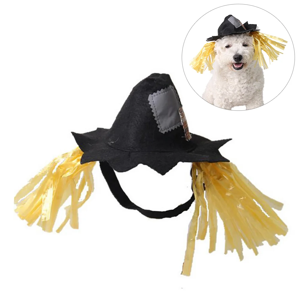 

Hat Dogpetscarecrow Cap Dogs Hats Costume Birthday Cat Large Party Costumes Wizard Small Medium Cosplay Set Hood Headwear Funny