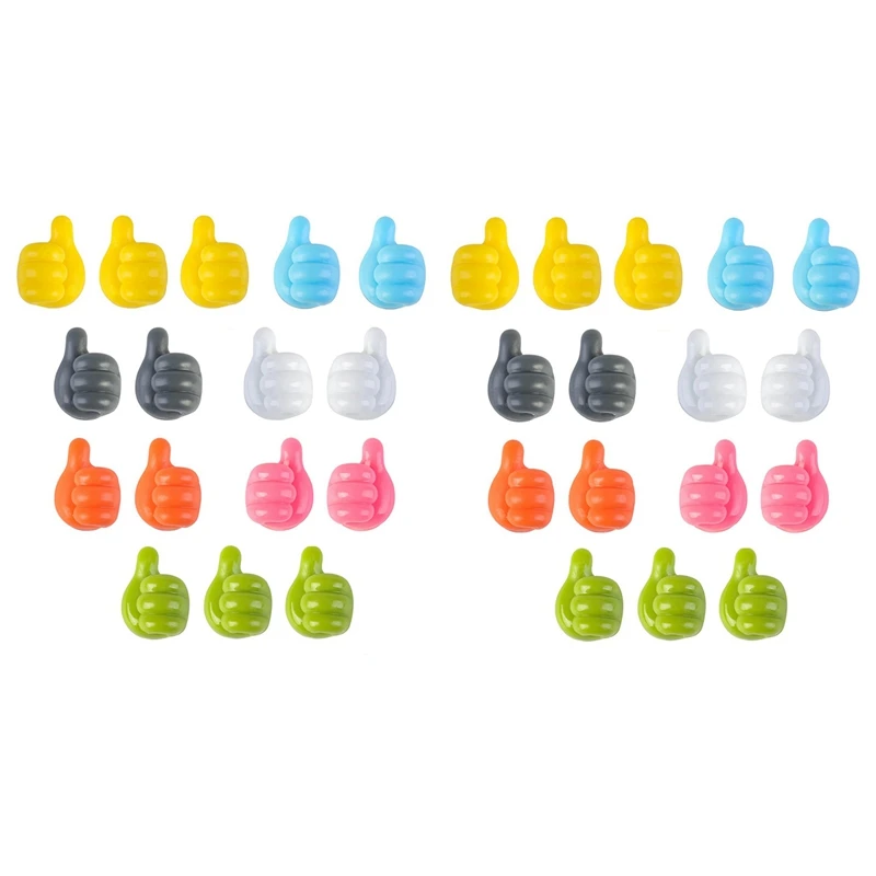 

BMBY-32Pcs Многофункциональный самоклеящийся настенный крючок для хранения кабелей/наушников