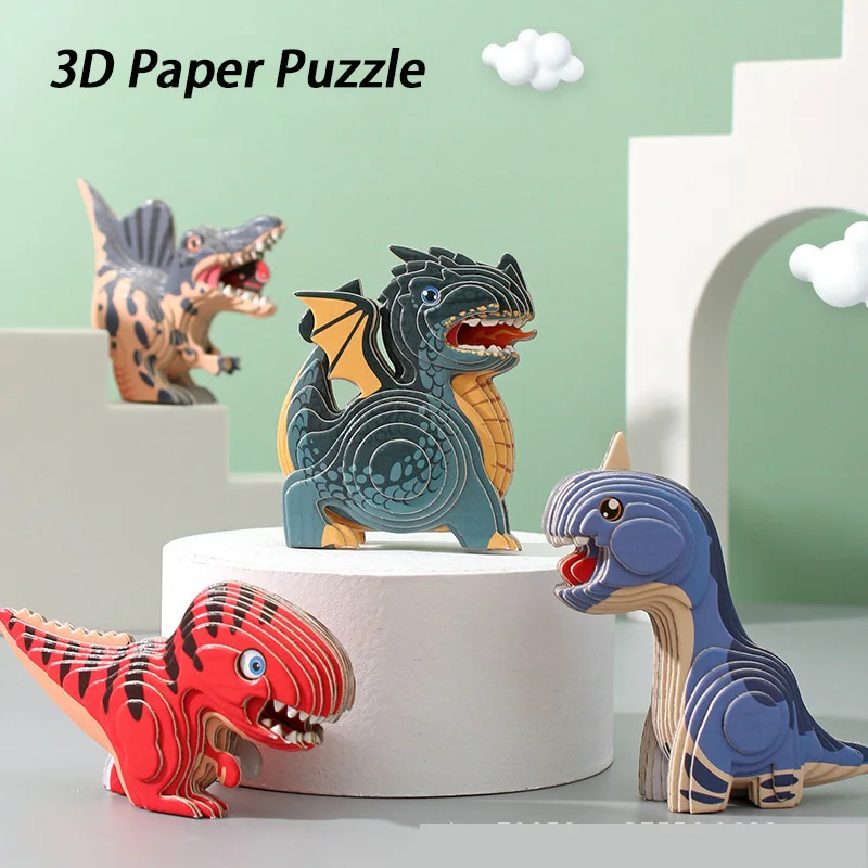 

Сборная головоломка, 3D пазл, детский животный, игрушка «сделай сам», модель ручной работы, подарок для детского сада, оптовая продажа