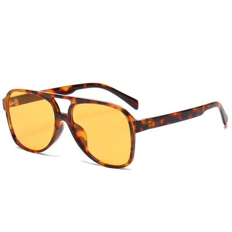 Солнцезащитные очки-авиаторы в стиле ретро для мужчин и женщин, летные солнечные очки с леопардовым, желтым, синим цветом, для отдыха на открытом воздухе, пляжа, походов, UV400