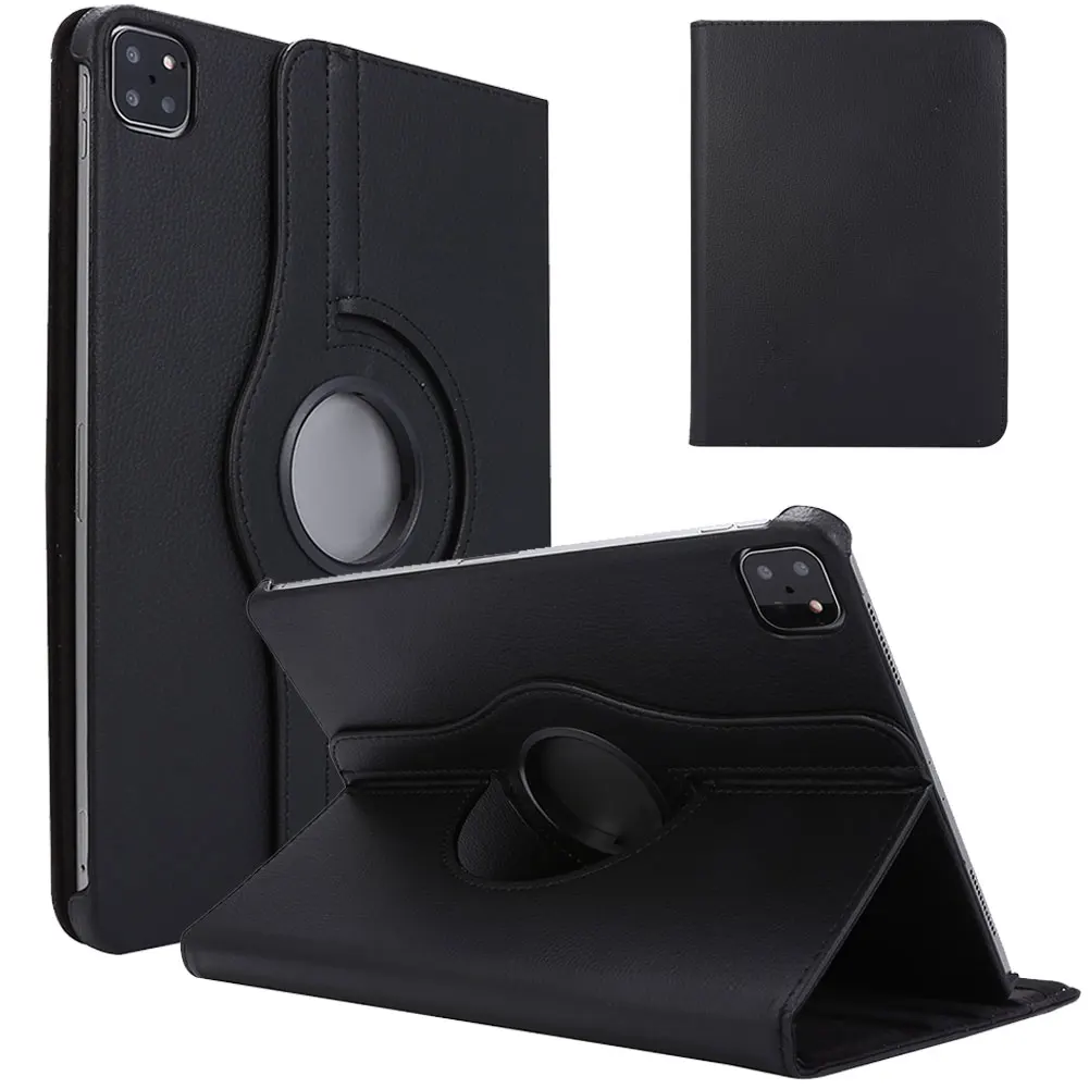 

360 Ratation Cover for iPad Pro 12.9 2020 PU Leather Auto Magnetic Wake Up/Sleep Smart Funda Tablet Case for iPad Pro 12.9 2018