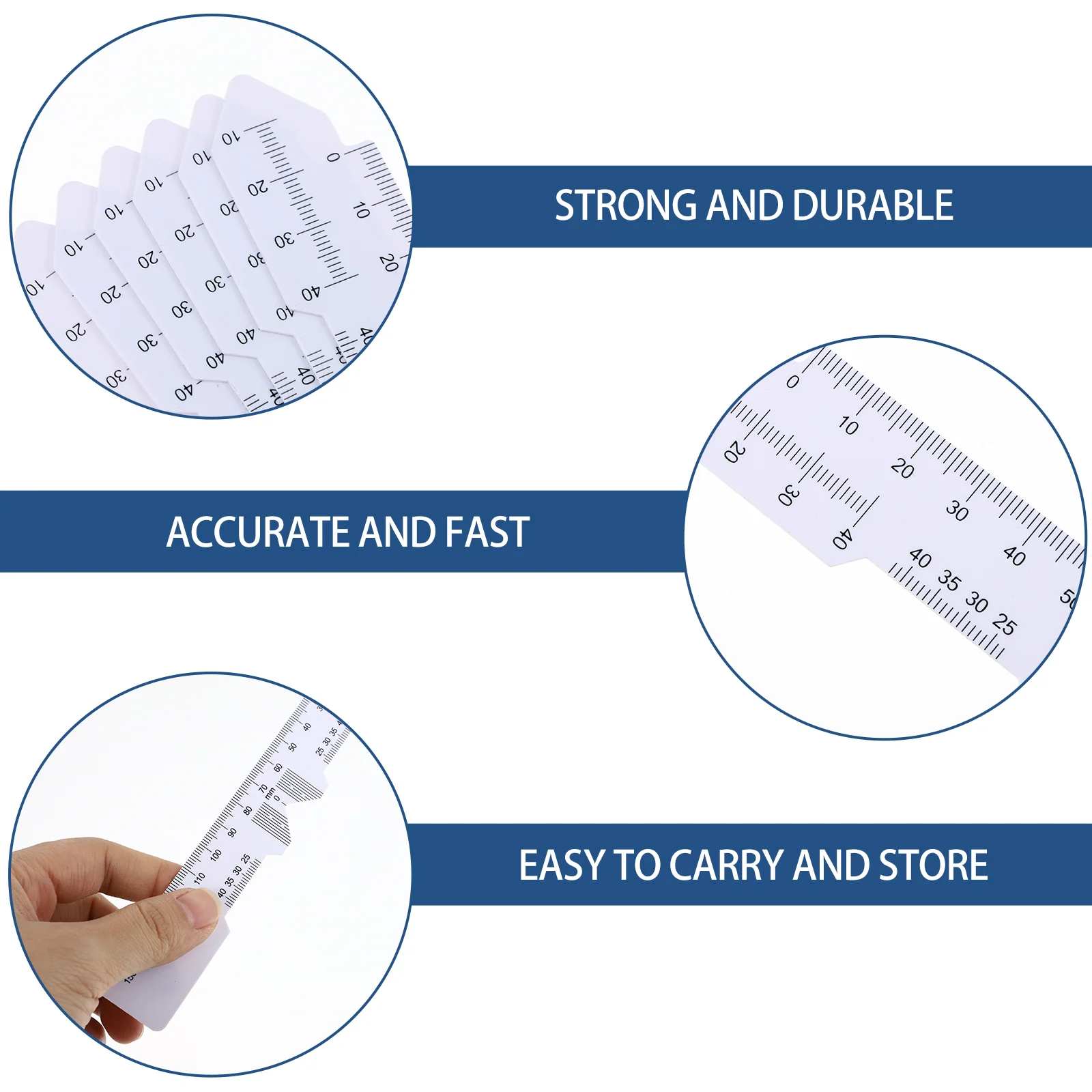 6-шт офтальмологические инструменты зеркало для глаз пупиллярная линейка